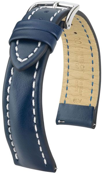 Hirsch Uhrenarmband Heavy Calf blau L 01475080-2-24 24mm