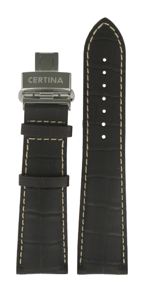 Certina DS Podium Square Lederarmband braun 24mm C600014352