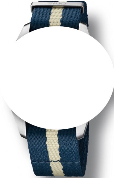 Oris Textilband blau/weiß 21mm ohne Schliesse 07 5 21 29NB