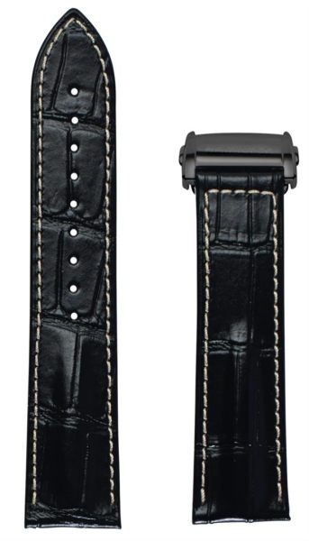 Hamilton Jazzmaster GMT Lederband schwarz 22/20mm H690.326.116