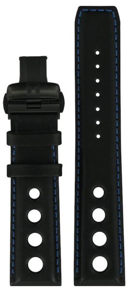 Tissot PRS 516 Automatik Chrono Lederband schwarz-blau 22mm T600037465