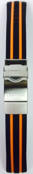 Certina DS Action Chrono Kautschukband schwarz/orange 21mm C603018007