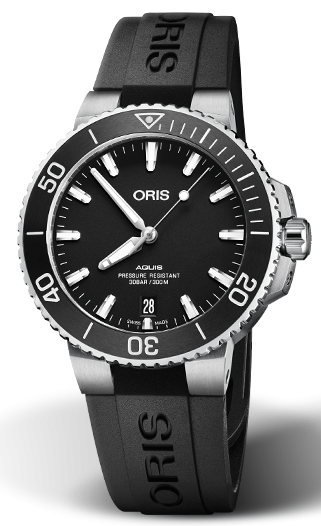 Oris Aquis Diving Date 39,5mm Set mit Stahlband 01 733 7732 4124-07 4 21 64FC