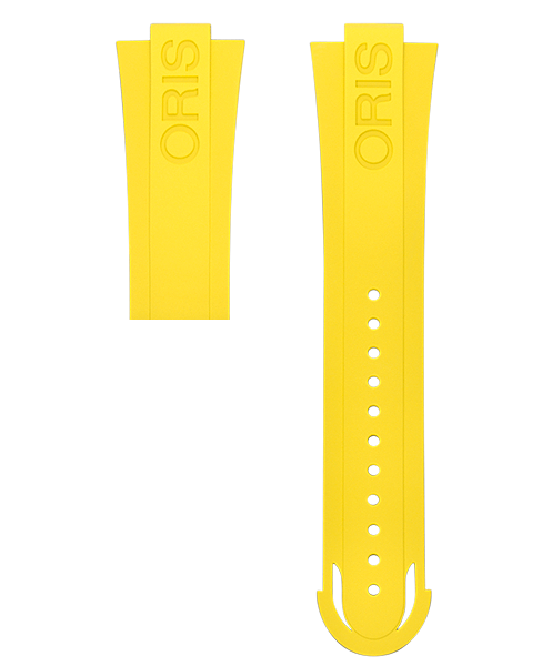 Oris Aquis Kautschukarmband gelb ohne Schliesse 26mm 07 4 26 33NB