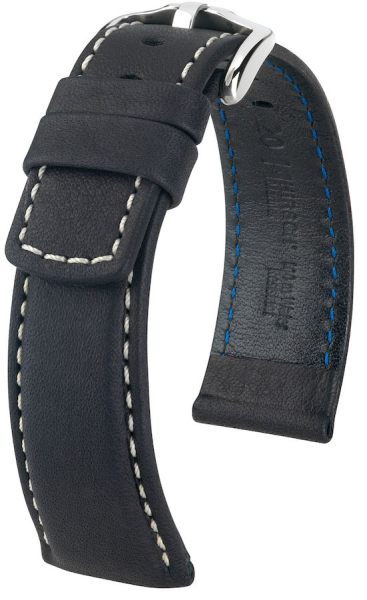 Hirsch Mariner Lederband schwarz 18mm L 14502150-2-18