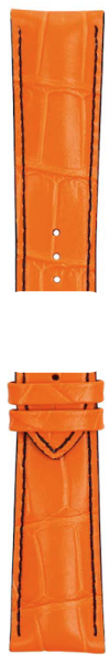 Mido Multifort Lederband orange ohne Schliesse 23mm M610012928