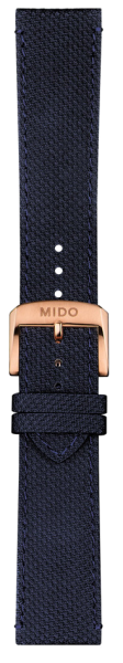 Mido OS Captain V Textil/Lederband blau 22/20mm M600016605