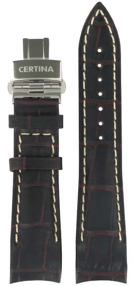 Certina DS Lederarmband braun mit Faltschließe 21mm C600015417