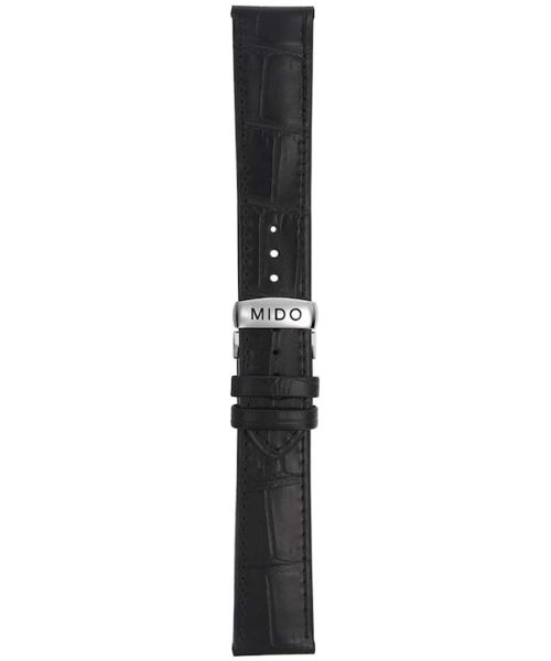 Mido Multifort Lederband schwarz mit Schließe 20/18mm M600012442