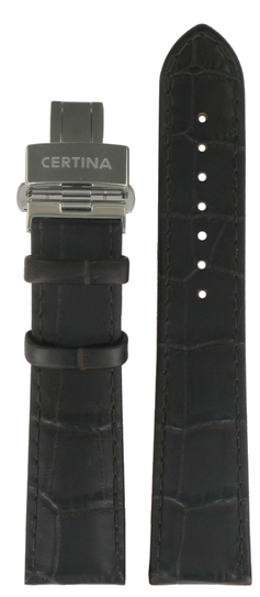 Certina DS Lederband dunkelbraun mit Schliesse 21/18mm C600015780
