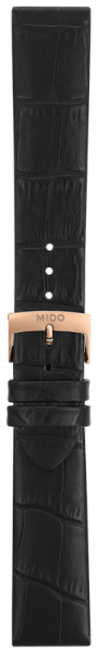 Mido Baroncelli Lederband XL schwarz 20/18mm M600015047