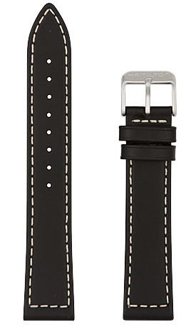 Hamilton Khaki Lederband XL schwarz 20/18mm H690.000.204