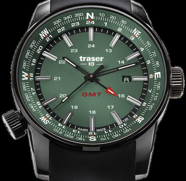 Traser P68 Pathfinder GMT green Kautschuk 109744