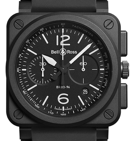 Bell & Ross Black Matte Automatik Chronograph BR0394-BL-CE