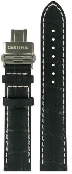 Certina DS Podium Lederband schwarz inkl. Schliesse 19mm C600016925