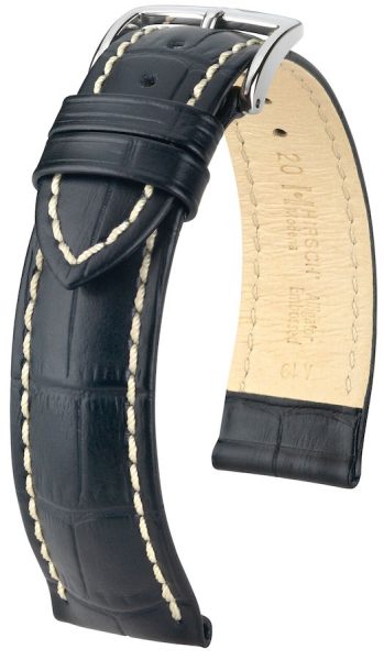 Hirsch Modena Uhrenarmband schwarz 20mm L 10302850-2-20
