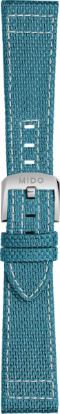 Mido Textillederband Blau 21/18 mm M604017064