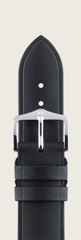 Hirsch Urbane L Premium Kautschukband schwarz 22mm 40448850-2-22 22mm