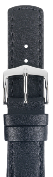 Hirsch Uhrenarmband Leder Runner schwarz 04002050-2-22 22mm