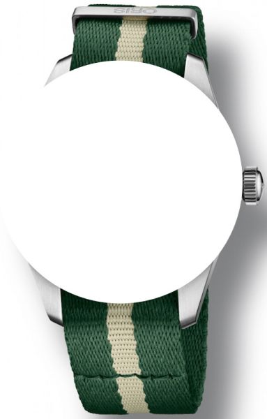 Oris Textilband grün/beige 21mm mit Schliesse 07 5 21 24FC