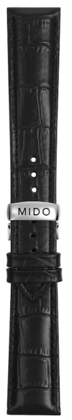 Mido Commander Lederband schwarz mit Schliesse 21/18mm M600012847