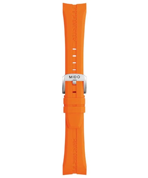 Mido Ocean Star Kautschukband orange mit Schliesse 22mm M603013071