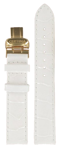 Certina DS First Lederband weiß 17/16mm mit Schliesse C600016531