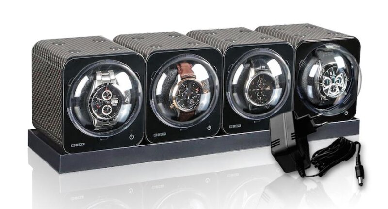 Beco Boxy Fancy Brick Carbon für 4 Uhren 70002/123