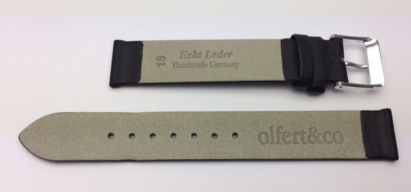 Berlin Lederband schwarz 16mm 714.1.16.01.2