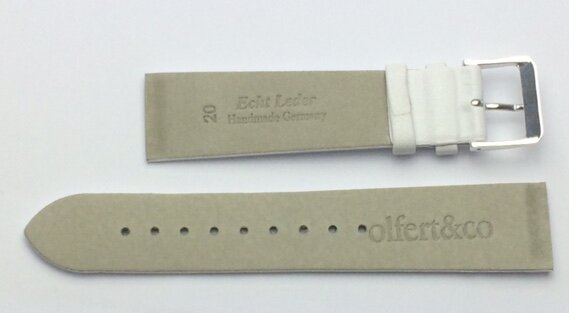 Kopenhagen Lederband weiß 20mm 714S.1.20.09.2