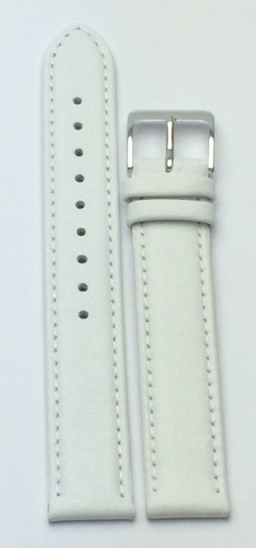 Miami Lederband weiß 16mm 718.1.16.09.2