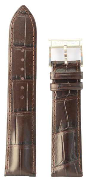 Hamilton Jazzmaster Auto Chrono Lederband braun 22mm...