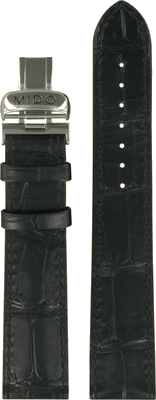 Mido Multifort Lederband schwarz mit Schließe...