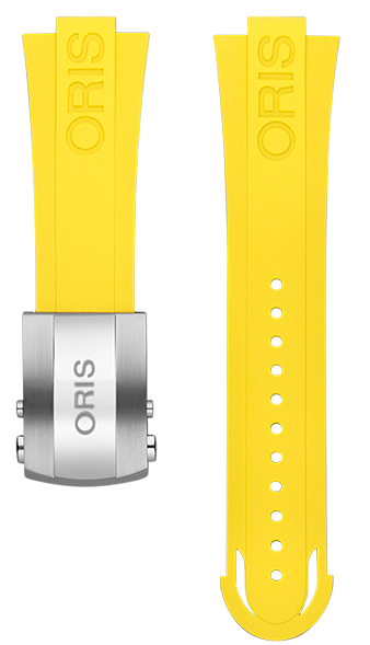 Oris Aquis Kautschukarmband gelb inkl. Schliesse 26mm 07...