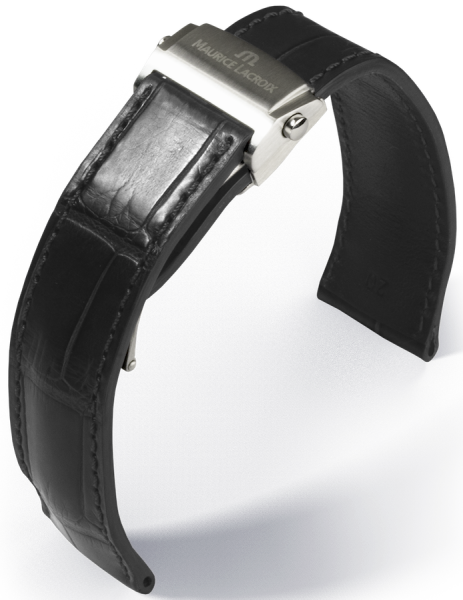 Maurice Lacroix Pontos Louisiana Kroko schwarz inkl. Schliesse 21mm 2925