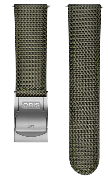 Oris Big Crown oliv Textilband inkl. Schliesse 20mm 07 5...