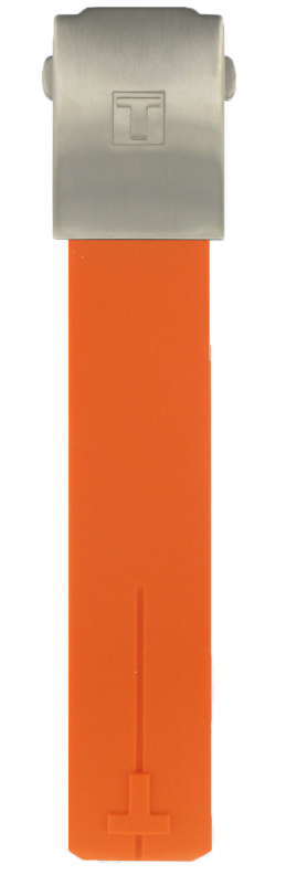 Tissot T-Touch II Kautschukarmband orange 21,1mm poliert T603029511