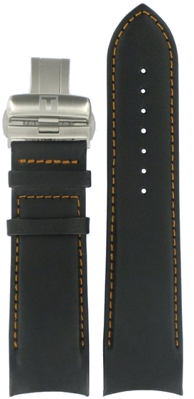 Tissot Couturier Lederarmband schwarz 24mm T600041157