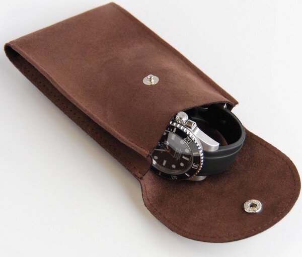 Everest Uhrenbeutel schokobraun für Uhren mit...