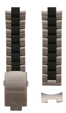 Hamilton Khaki Action Edelstahl/Carbonband 22mm H695.717.102