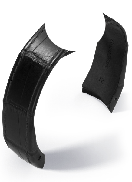 Maurice Lacroix Masterpiece Globe Lederband 21mm schwarz ohne Schließe 2964-10-2