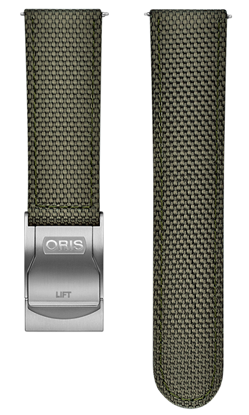 Oris Big Crown Textillederband olive inkl. Schliesse 22mm...