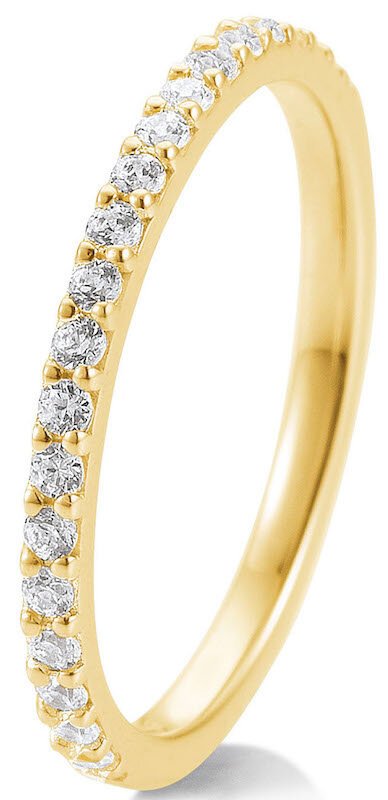 Breuning Verlobungsring gelbgold 585 mit Brillianten 0,26 Ct. Größe 54