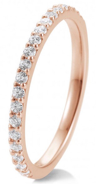 Breuning Verlobungsring rotgold 585 mit Brillianten 0,36 Ct. Größe 53