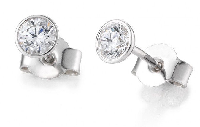 Breuning Ohrstecker weißgold 585 mit Brillianten 0,10 Ct