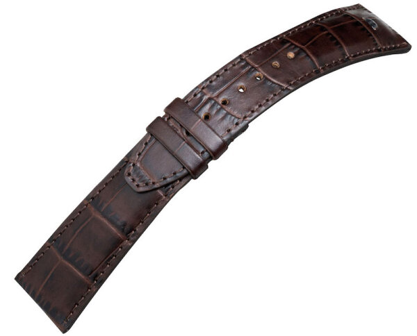 Maurice Lacroix Pontos Kroko Lederband braun 22mm silber...