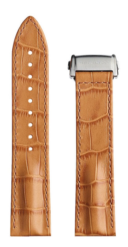 Hamilton Jazzmaster Open Heart Lederband braun 22/20mm H690.326.117