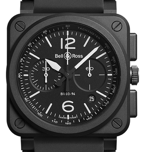 Bell & Ross Black Matte Automatik Chronograph...