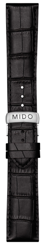 Mido Multifort III Lederband schwarz 22/20mm M600016480