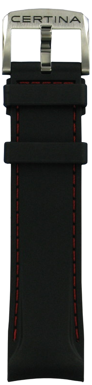 Certina Kautschukband mit roter Naht 22/20mm C603019285